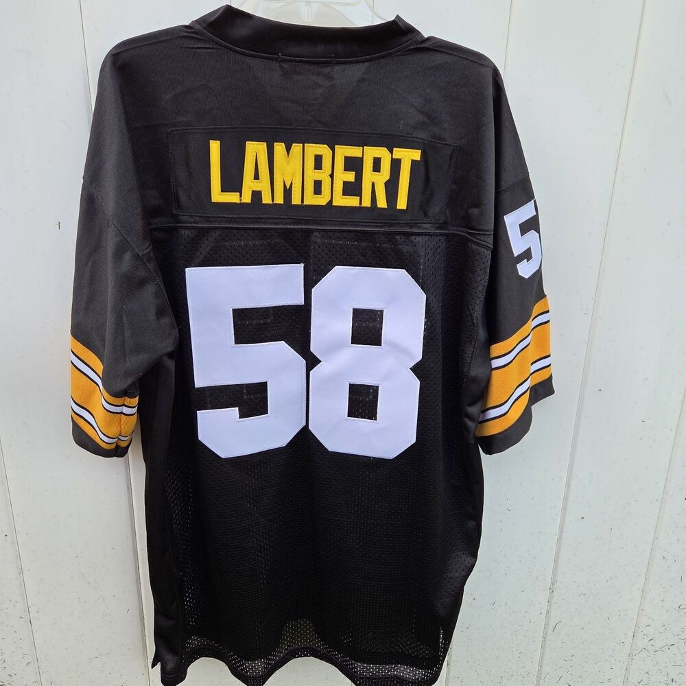 Mitchell & Ness Pittsburgh Steelers Jack Lambert 58 Throwback Jersey 1975 Sz XL - Picture 9 of 10
